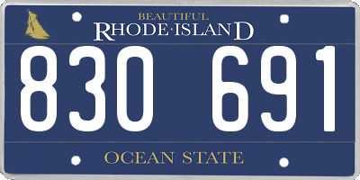 RI license plate 830691