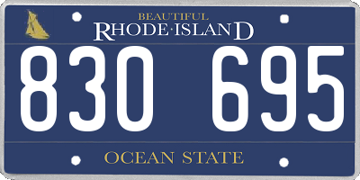 RI license plate 830695