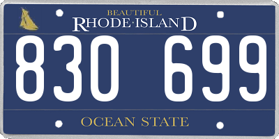RI license plate 830699