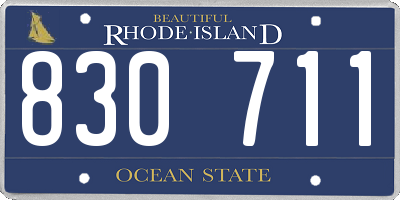 RI license plate 830711