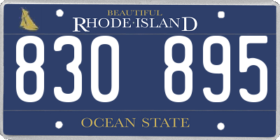 RI license plate 830895