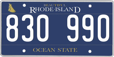 RI license plate 830990