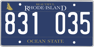RI license plate 831035