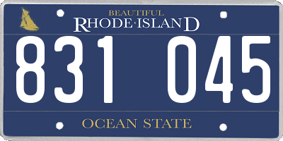 RI license plate 831045
