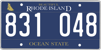 RI license plate 831048