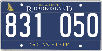 RI license plate 831050