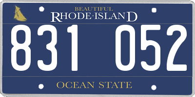 RI license plate 831052