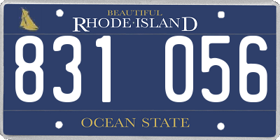 RI license plate 831056