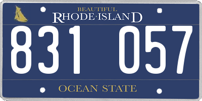 RI license plate 831057