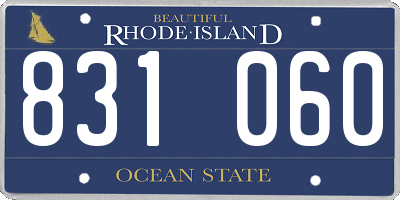 RI license plate 831060