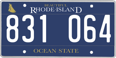 RI license plate 831064