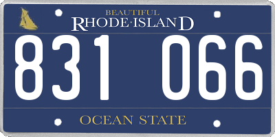 RI license plate 831066