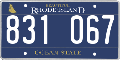 RI license plate 831067