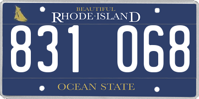 RI license plate 831068