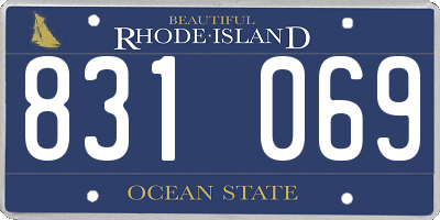 RI license plate 831069