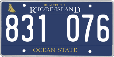 RI license plate 831076