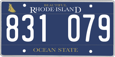 RI license plate 831079