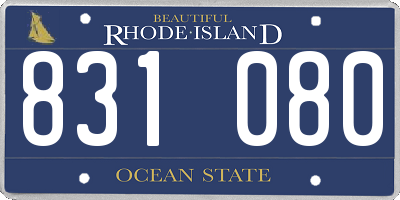RI license plate 831080