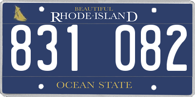 RI license plate 831082
