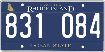 RI license plate 831084
