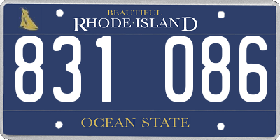 RI license plate 831086