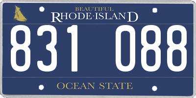 RI license plate 831088