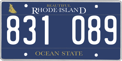 RI license plate 831089
