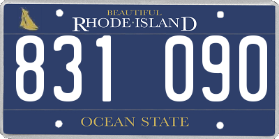 RI license plate 831090