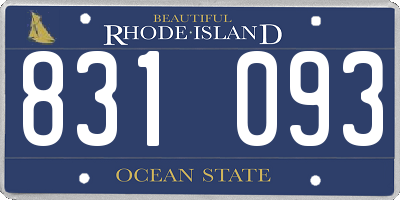 RI license plate 831093