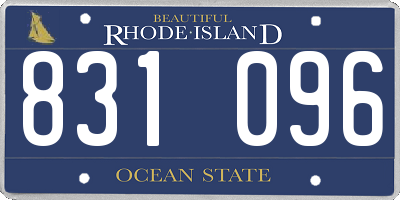 RI license plate 831096