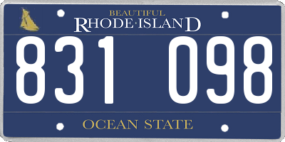 RI license plate 831098