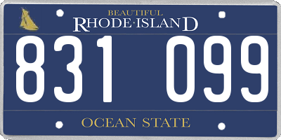 RI license plate 831099