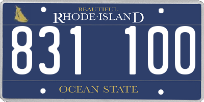 RI license plate 831100