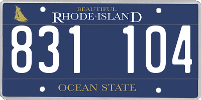 RI license plate 831104