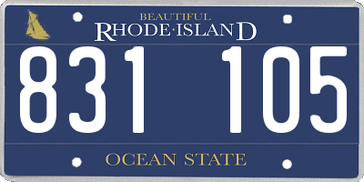 RI license plate 831105