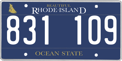 RI license plate 831109