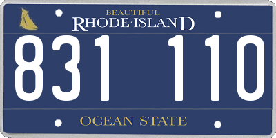 RI license plate 831110