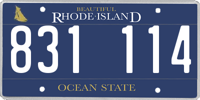 RI license plate 831114