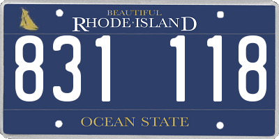 RI license plate 831118