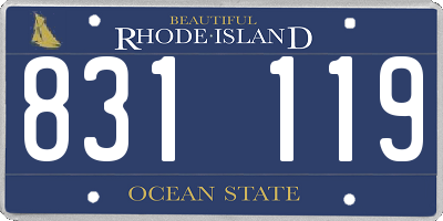 RI license plate 831119