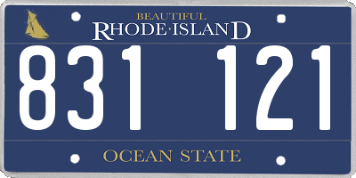 RI license plate 831121