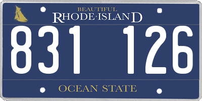 RI license plate 831126