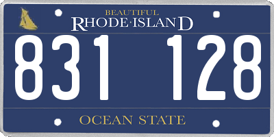 RI license plate 831128