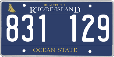 RI license plate 831129