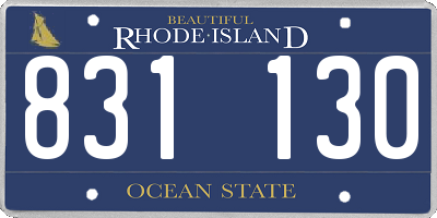 RI license plate 831130