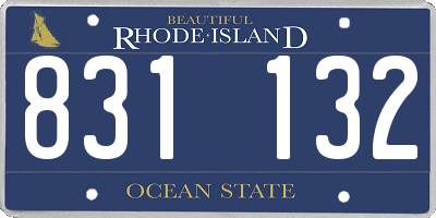 RI license plate 831132