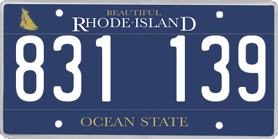 RI license plate 831139