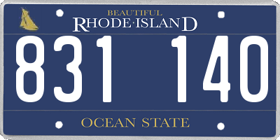 RI license plate 831140