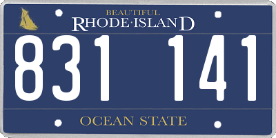 RI license plate 831141