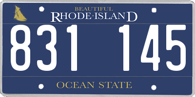 RI license plate 831145